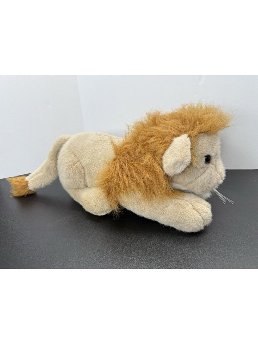 Fundamental Too Squeezems Lion Plush 1987 Vintage Laying Down 15 Inch